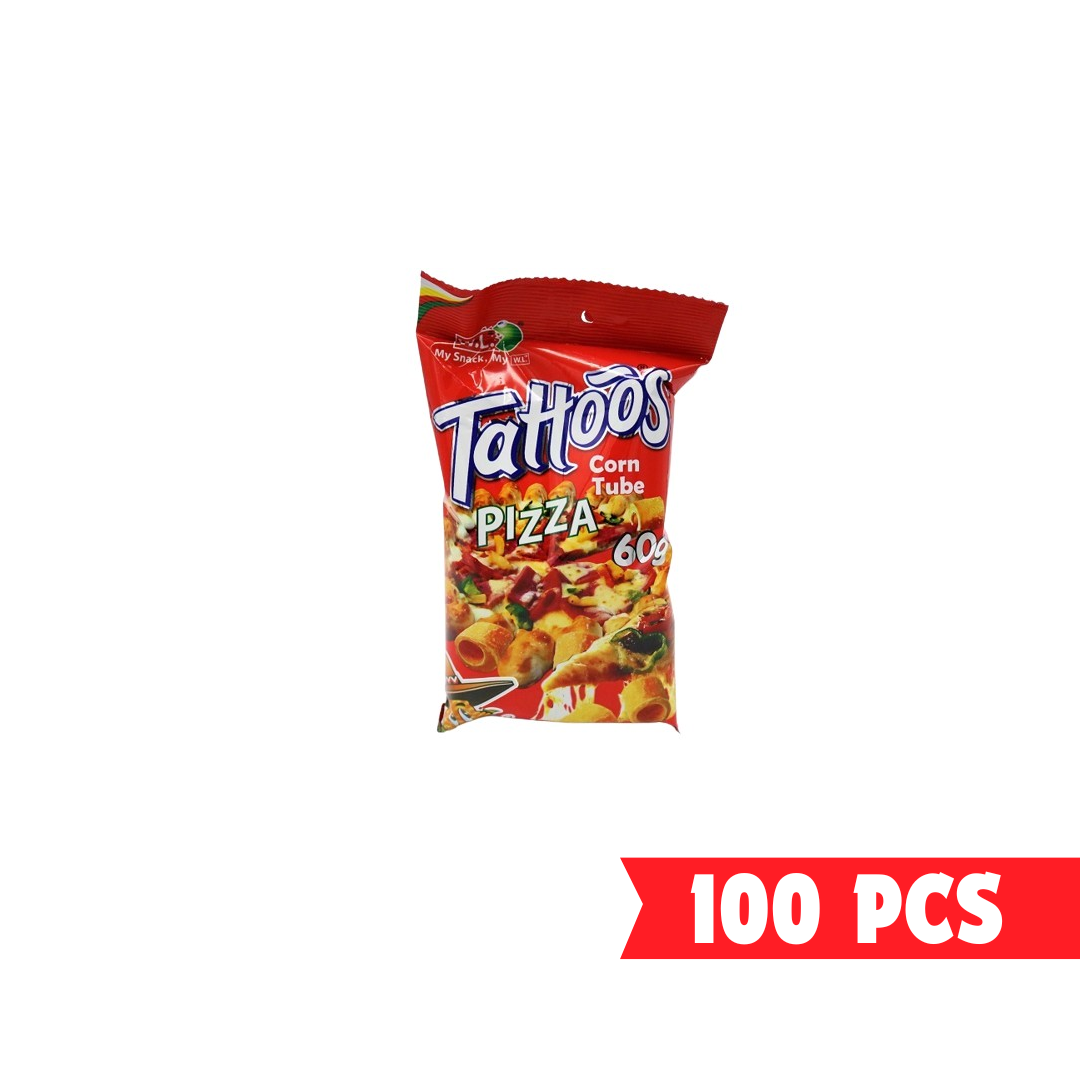 W.L. TATTOOS CORN TUBE PIZZA SPICY 60 GM